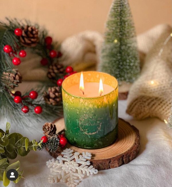 Marble jar 2 wick candle
