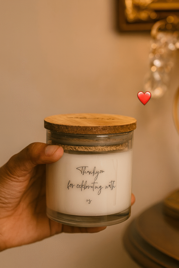 Thankyou for celebrating with us candle